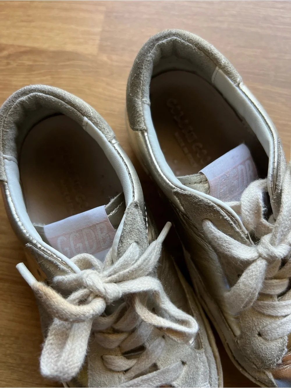 Golden Goose Kids Metallic Gold Star Sneakers